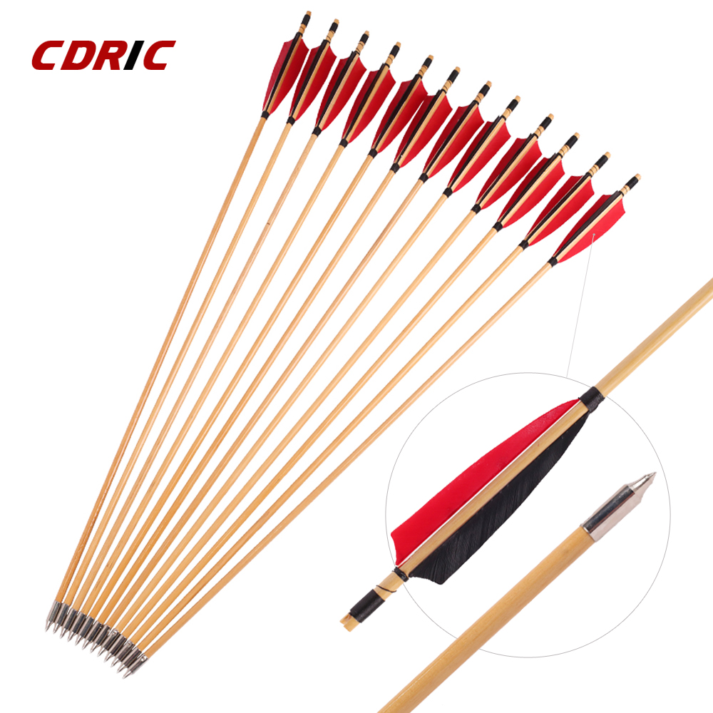 Archery Target Face - 6/12/24 Pcs Traditional Wooden Arrow Handmade