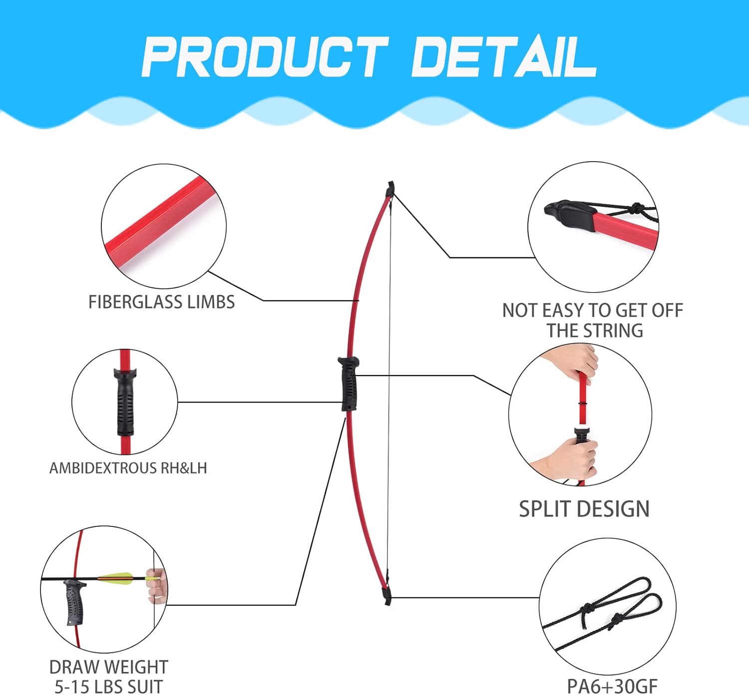 Recurve Bow and Arrow Set Outd - Archery Target Face 评论和价格