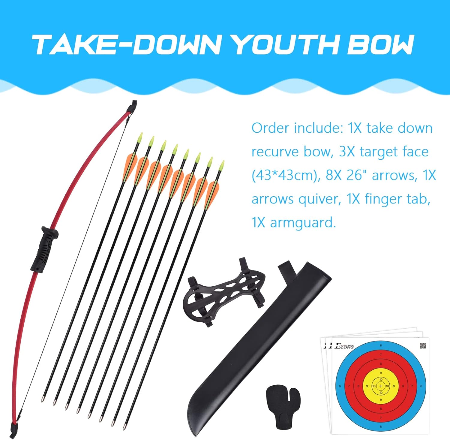 Recurve Bow and Arrow Set Outd - Archery Target Face 评论和价格