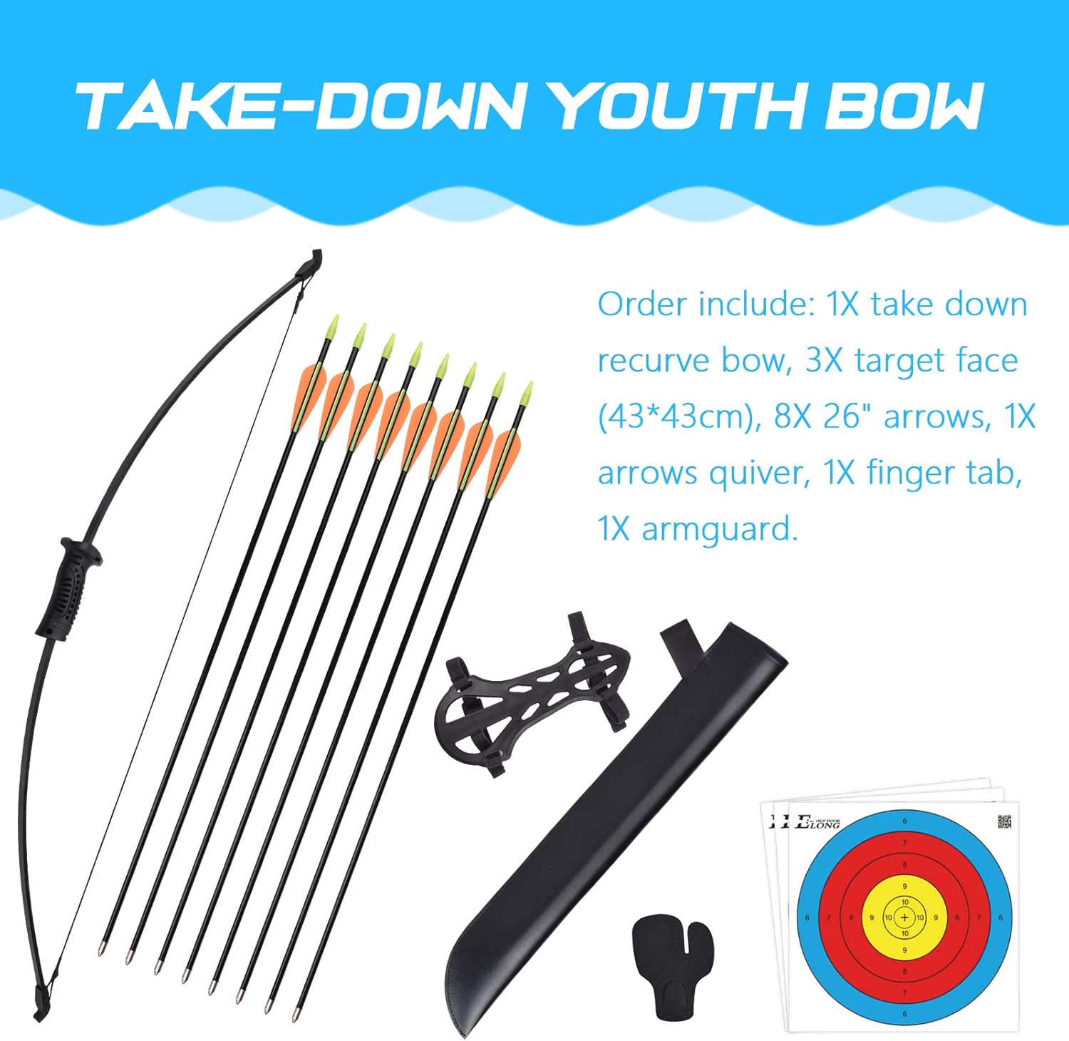 Recurve Bow and Arrow Set Outd - Archery Target Face 评论和价格