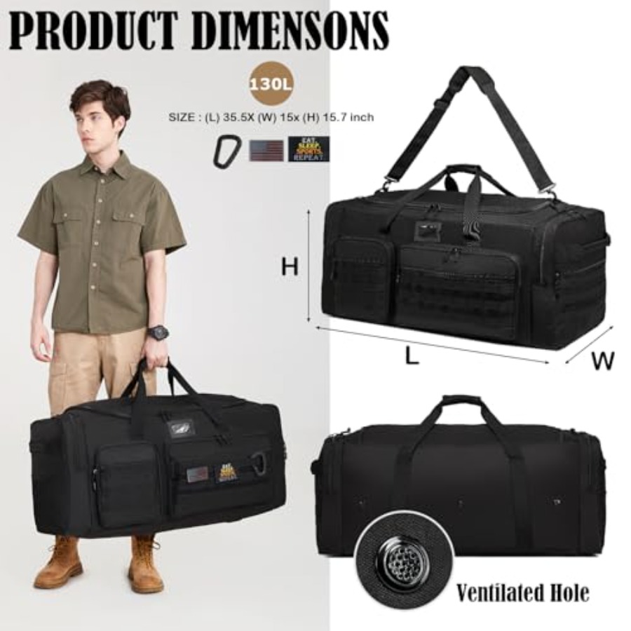 130L Extra Large Duffle Bag fo - Xl Sports Equipment Bag 评论和价格
